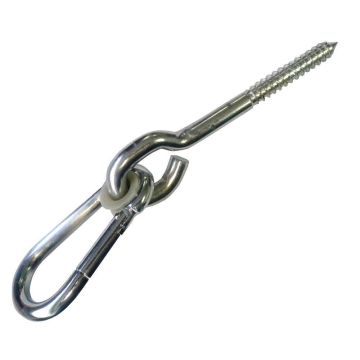 Hak do huśtawki z drewnianym gwintem Szary 620949