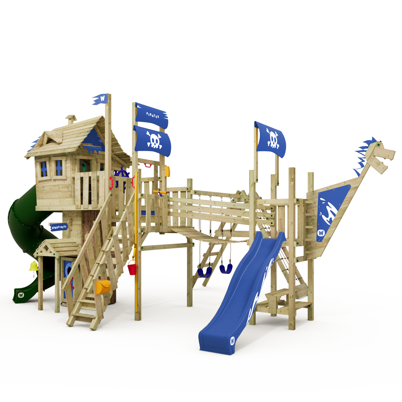 Domek na drzewie Wickey Prime NeverLand Gold Edition ze zjeżdżalnią Turbo