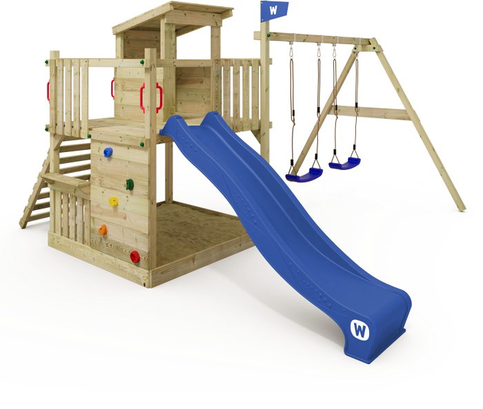 Wieża zabaw Wickey Smart Cabin z różnymi modułami